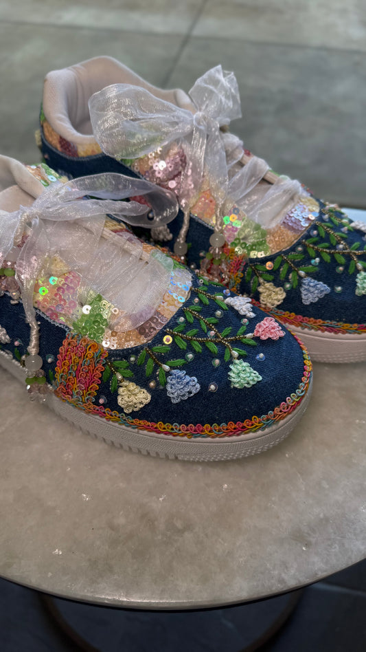 DILKASH Sneakers {Floral Denim}