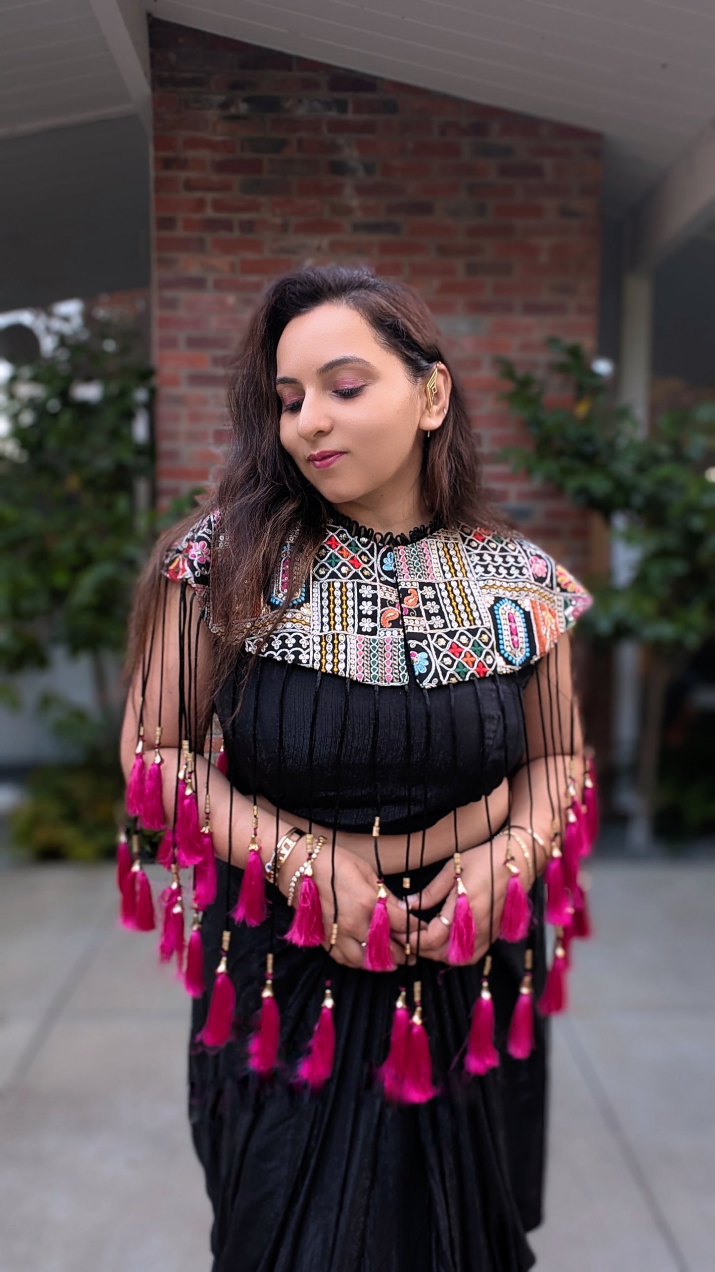 AHAANA Tassel Skirt Set