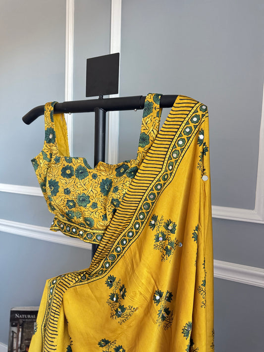 UMMEED Ajrakh Saree | 38