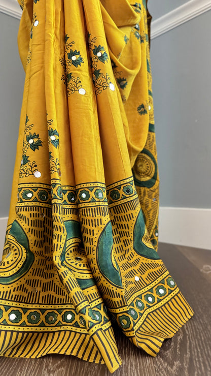 UMMEED Ajrakh Saree | 38