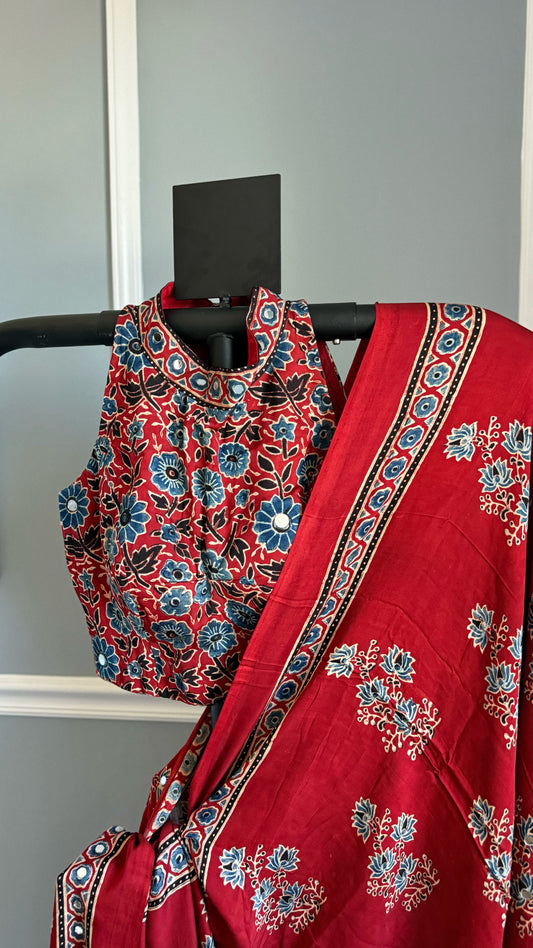 ROOH Ajrakh Saree | 34