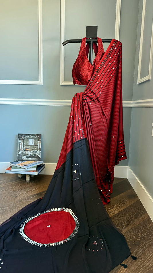 BINDU Ajrakh Saree | 40