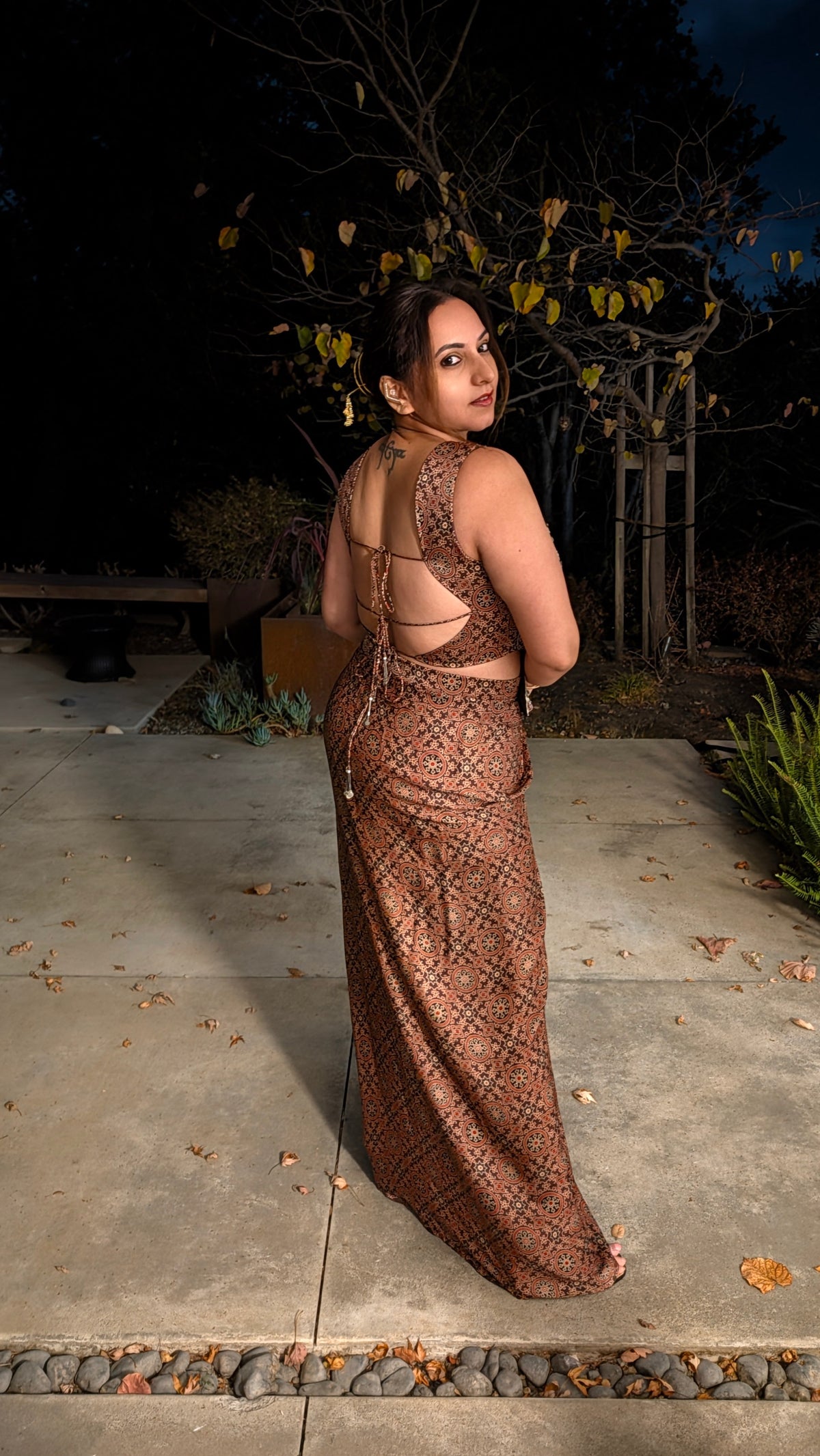 AVNI Draped Skirt Set