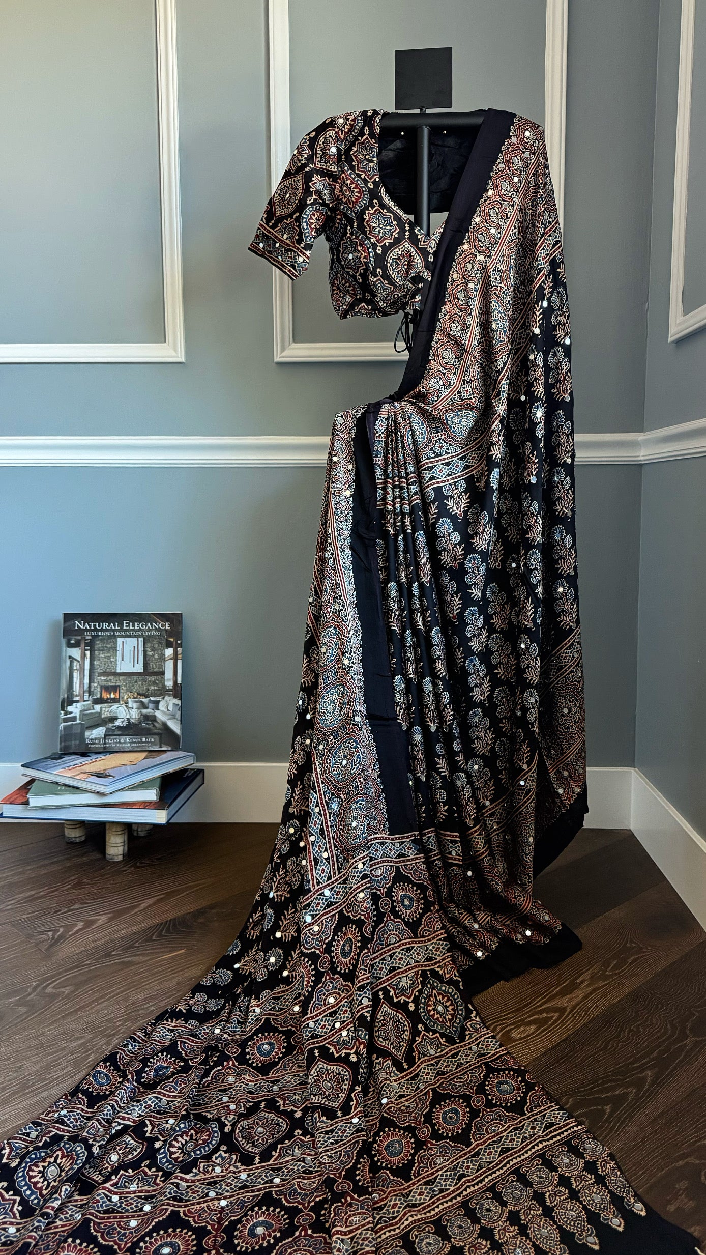 KAAYA Ajrakh Saree | 36