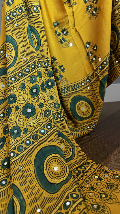UMMEED Ajrakh Saree | 38