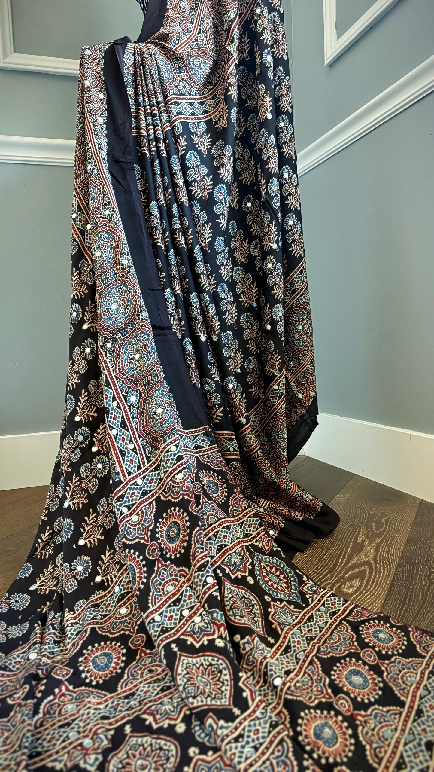 KAAYA Ajrakh Saree | 36