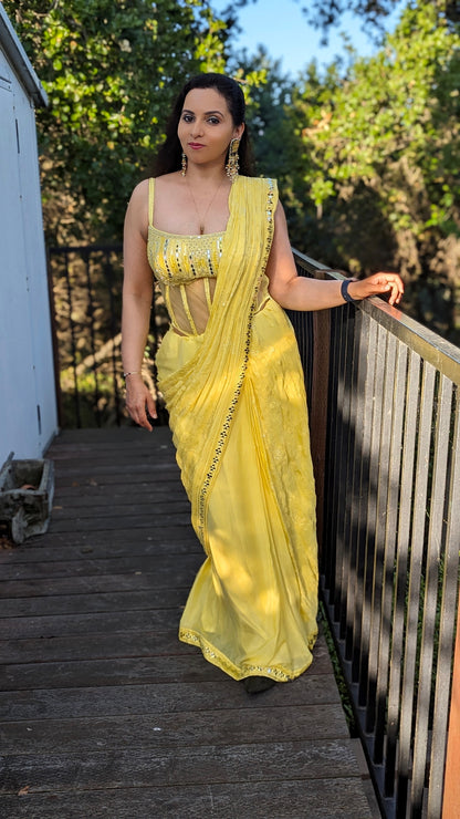 MIHIKA Pre-draped Saree