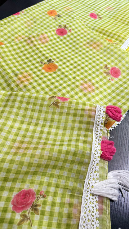 SAMAIRA Gingham Saree