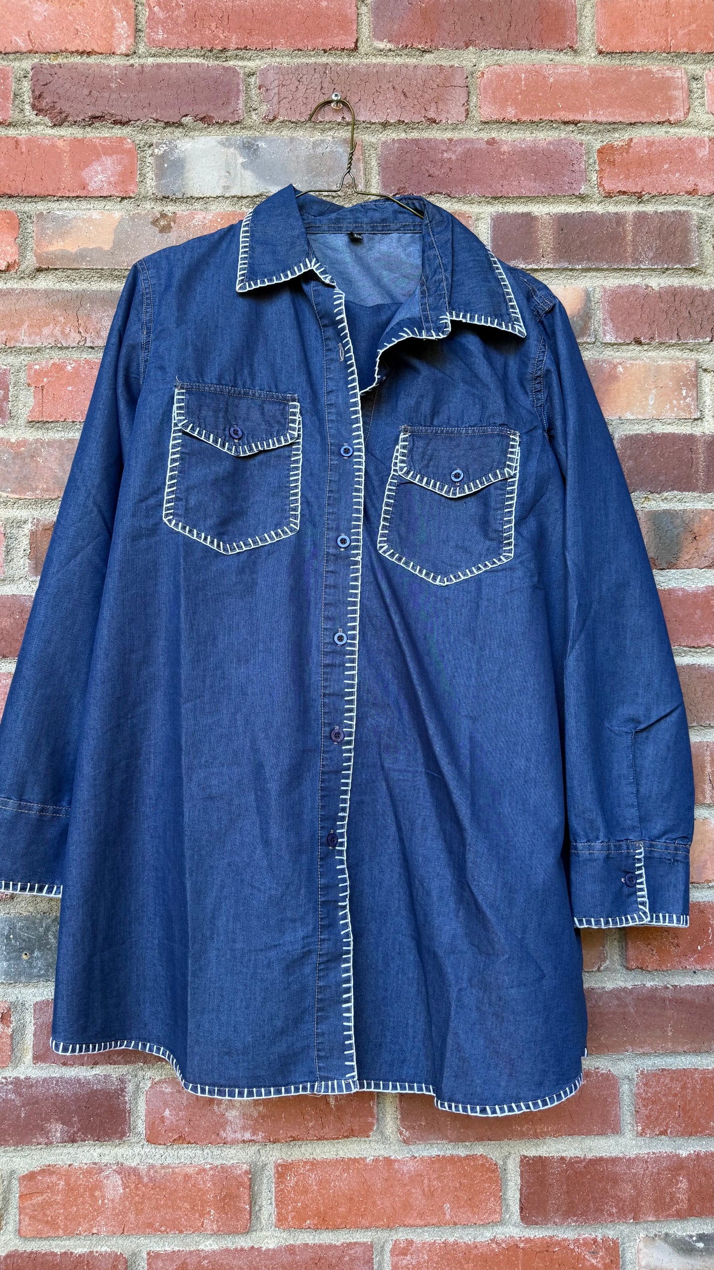 Denim Co-ord (White Thread)