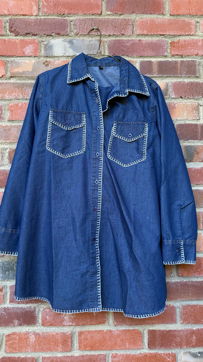 Denim Co-ord (White Thread)