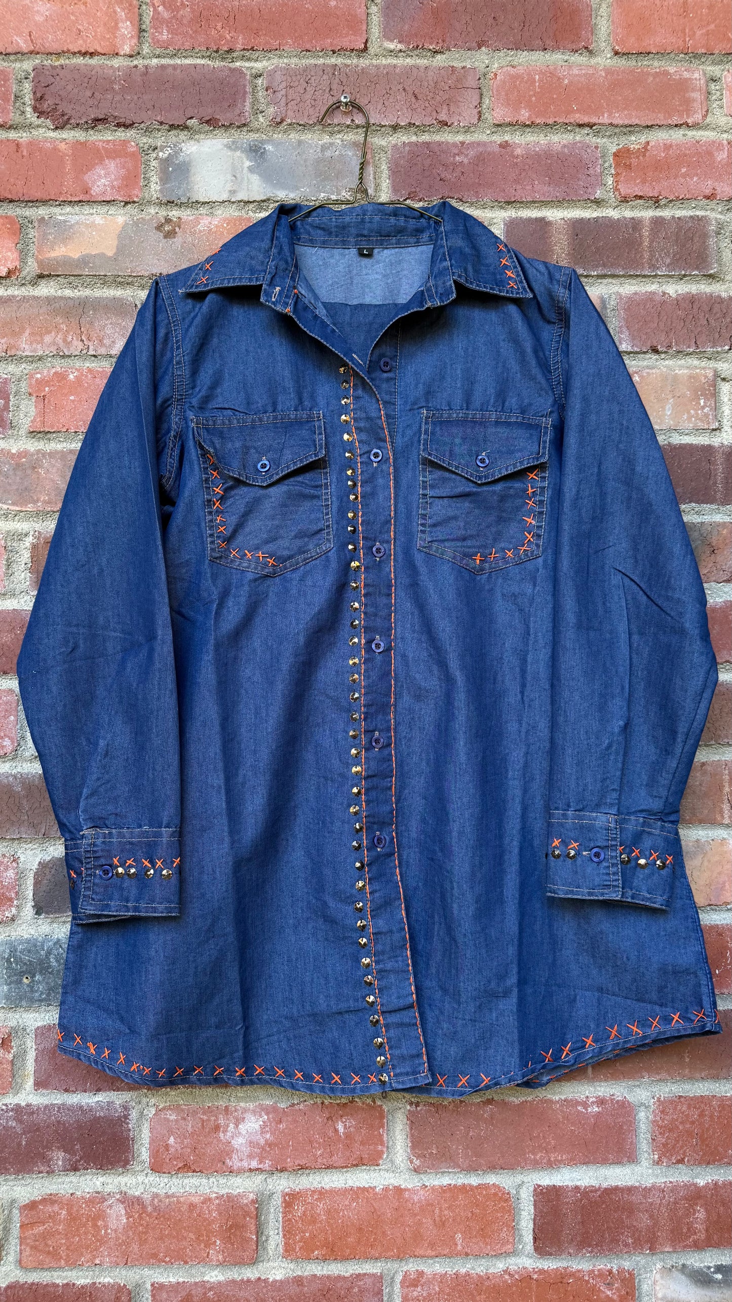 Denim Co-ord (Orange Thread)