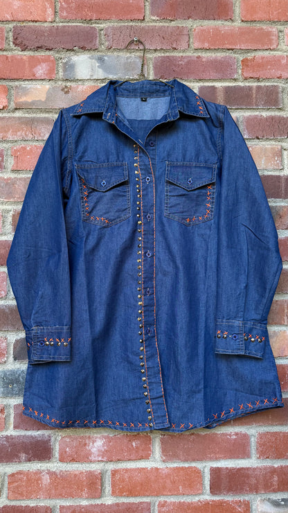 Denim Co-ord (Orange Thread)