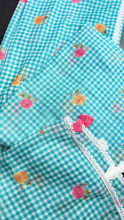 SAMAIRA Gingham Saree