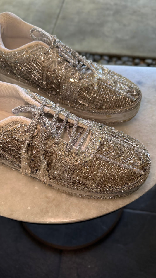 DILKASH Sneakers {Silver Streak}