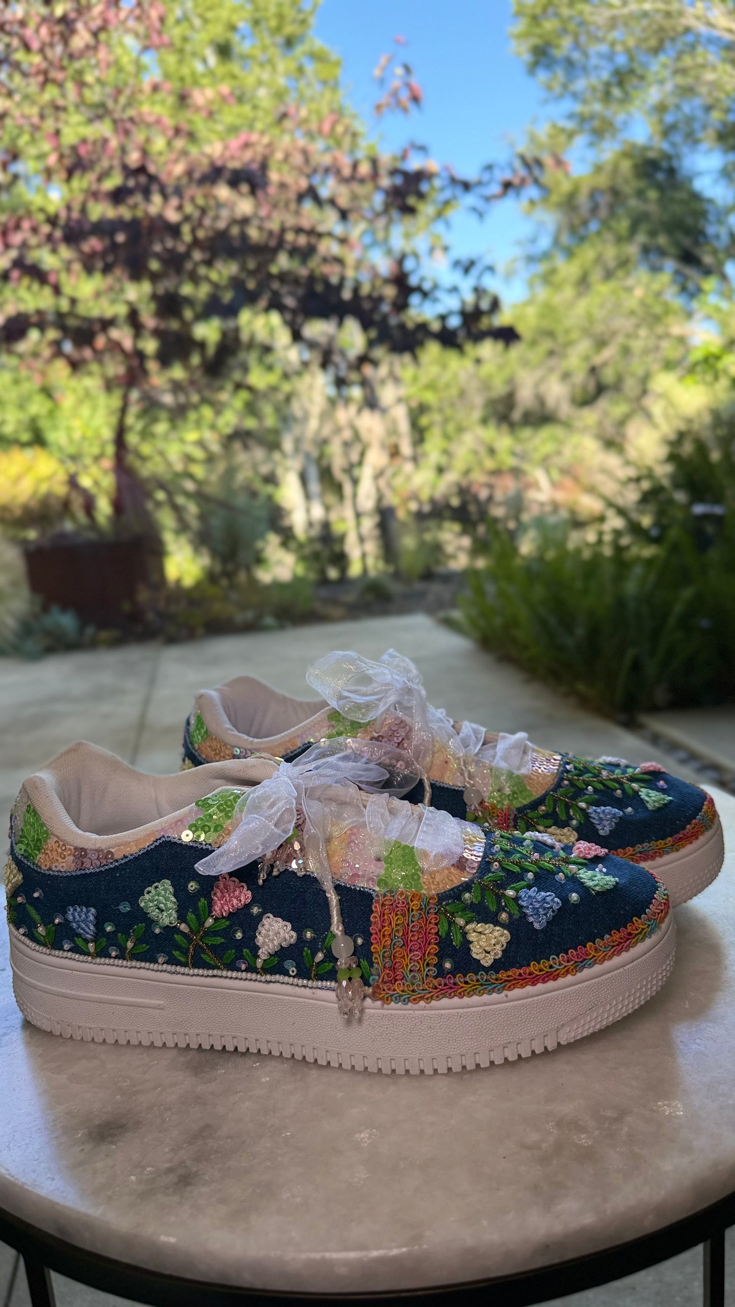 DILKASH Sneakers {Floral Denim}