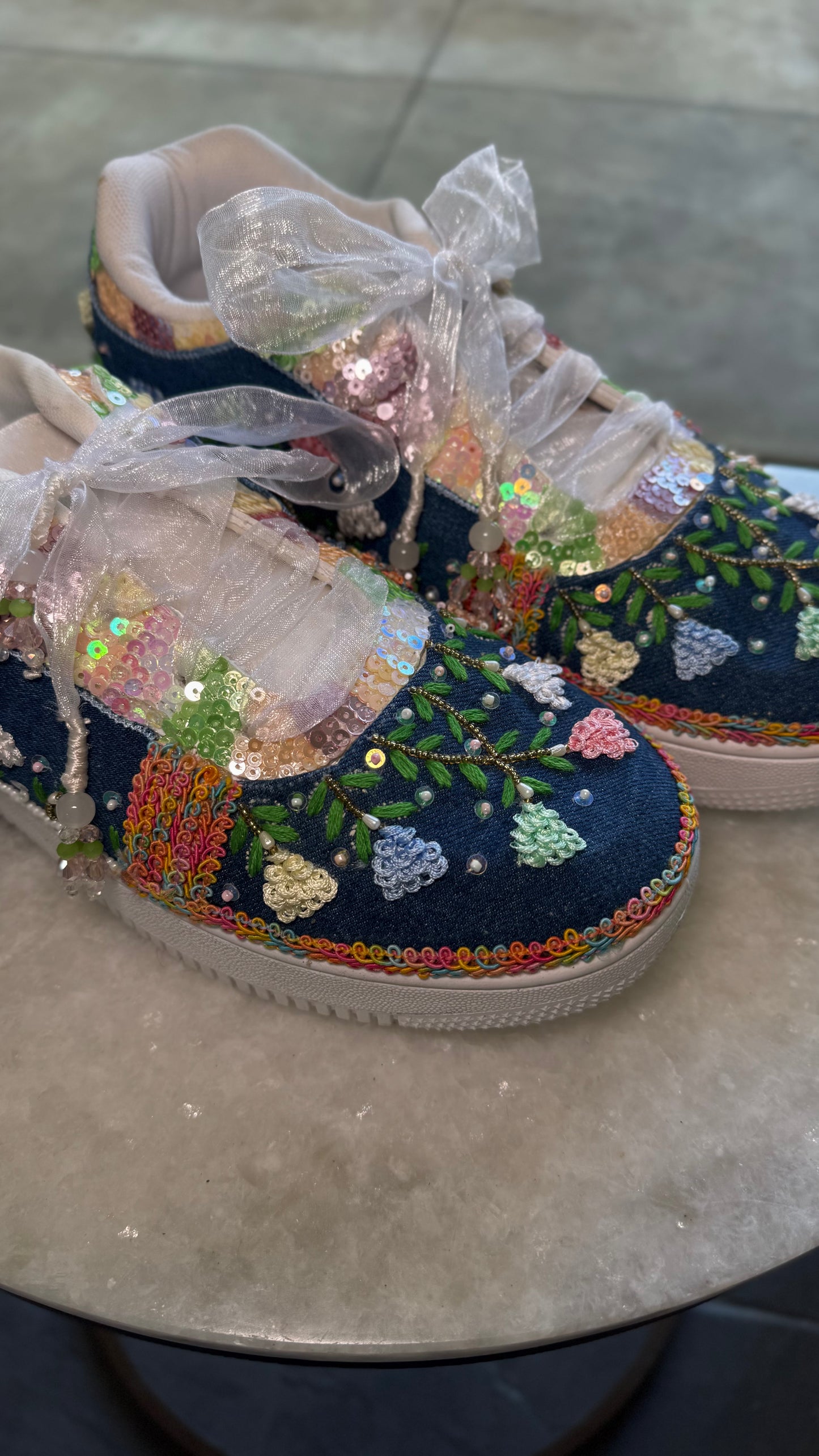 DILKASH Sneakers {Floral Denim}