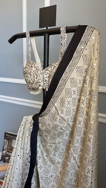 SUKOON Ajrakh Saree | 36