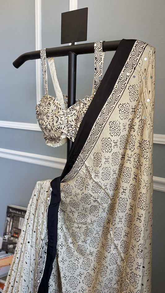 SUKOON Ajrakh Saree | 36