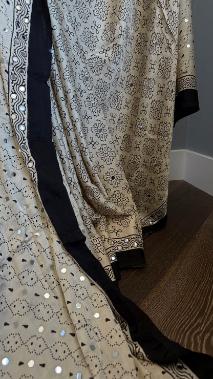 SUKOON Ajrakh Saree | 36