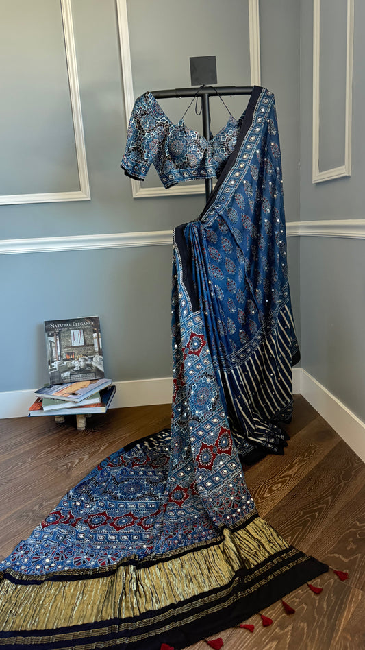 TARANG Ajrakh Saree | 42