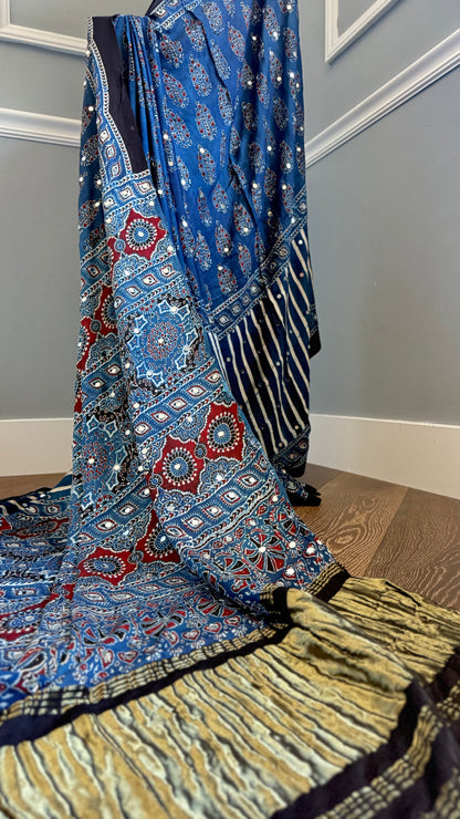 TARANG Ajrakh Saree | 42