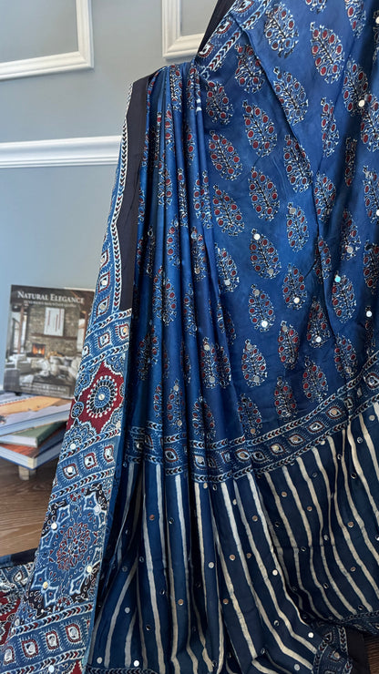 TARANG Ajrakh Saree | 42