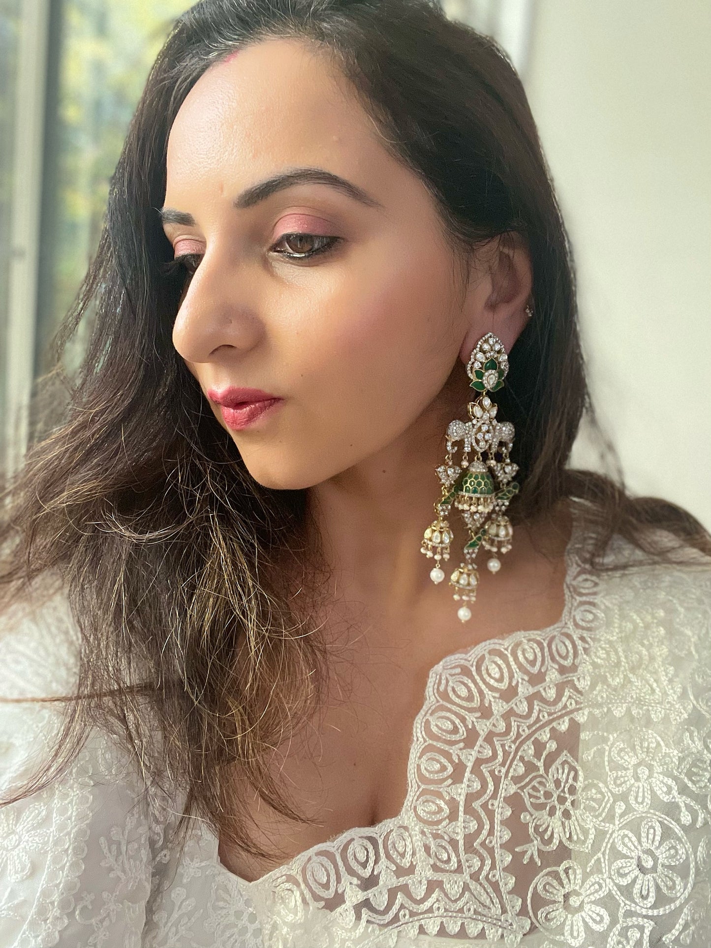 Mastani SIlver Danglers