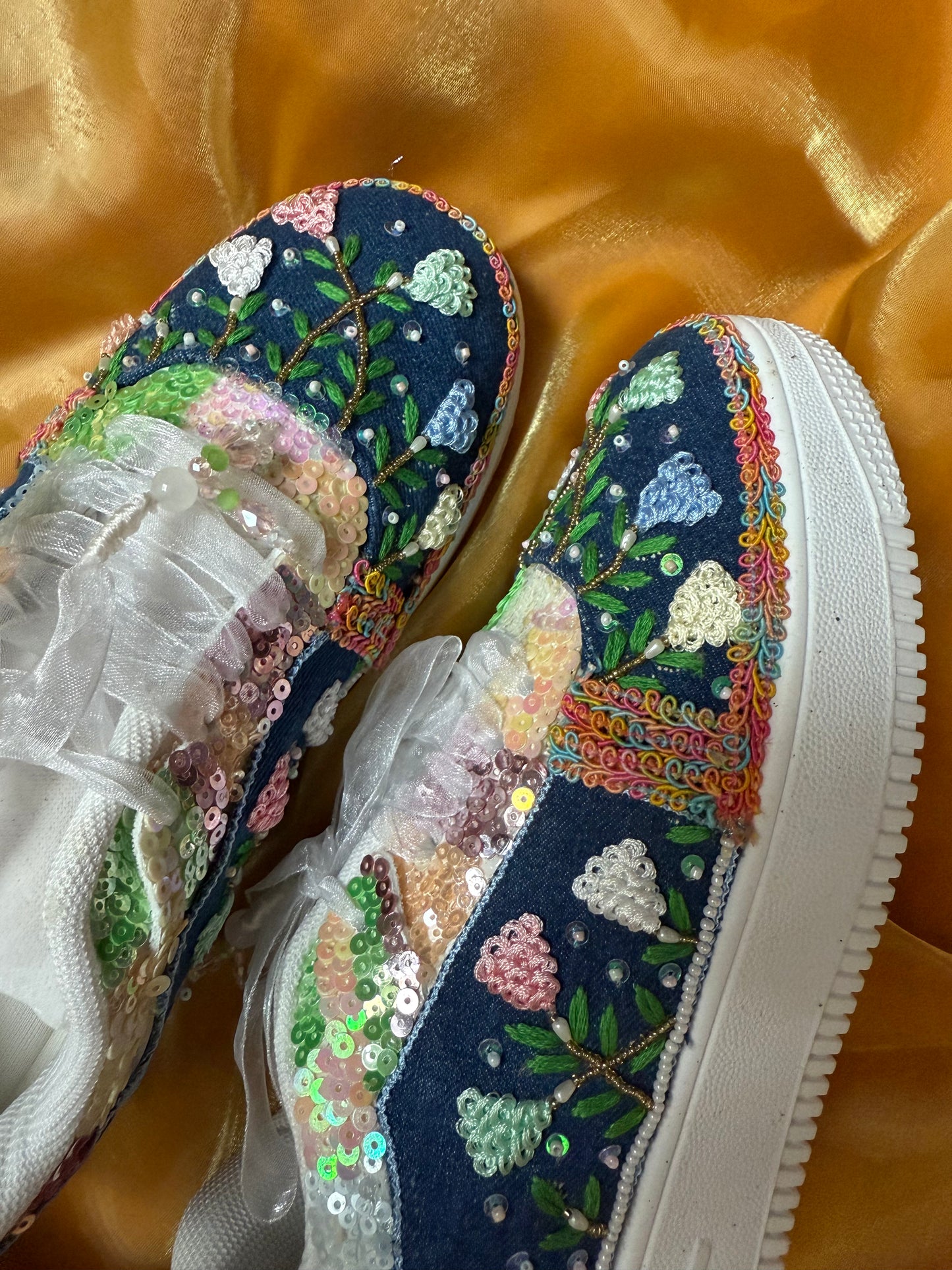 DILKASH Sneakers {Floral Denim}