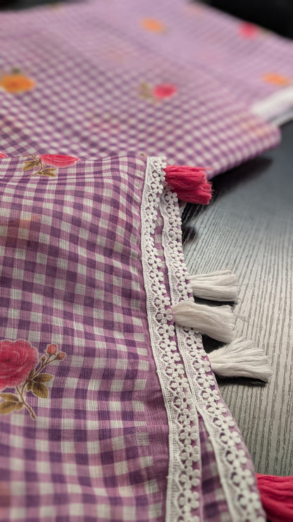 SAMAIRA Gingham Saree