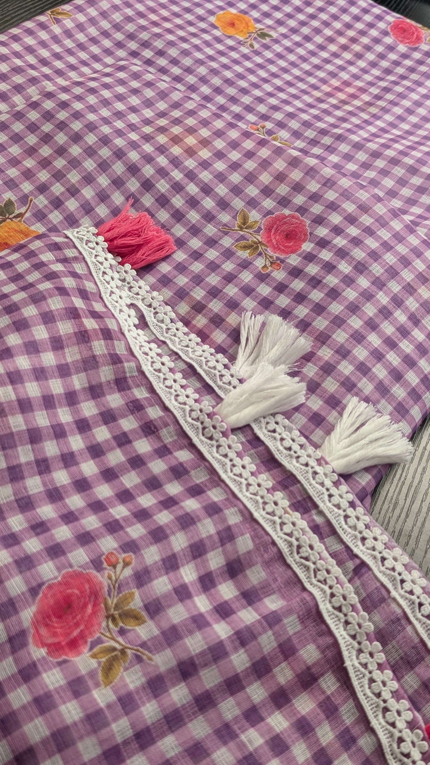 SAMAIRA Gingham Saree