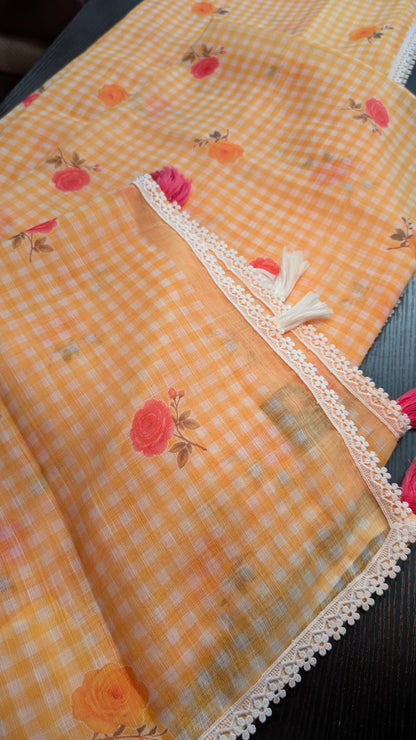 SAMAIRA Gingham Saree