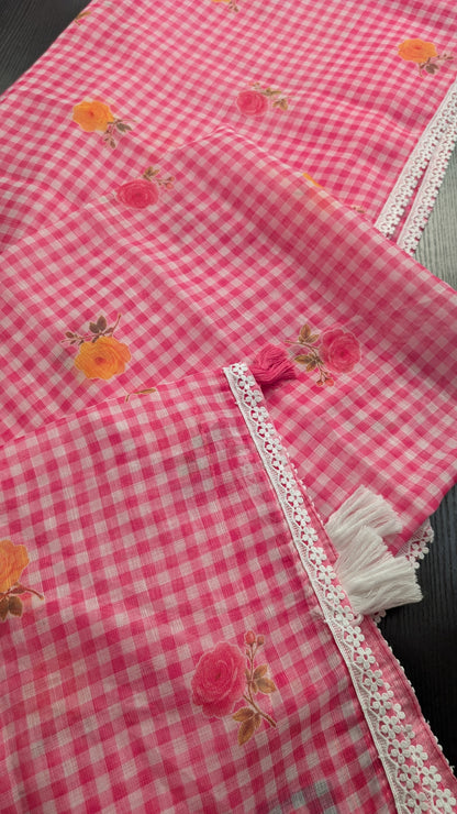 SAMAIRA Gingham Saree