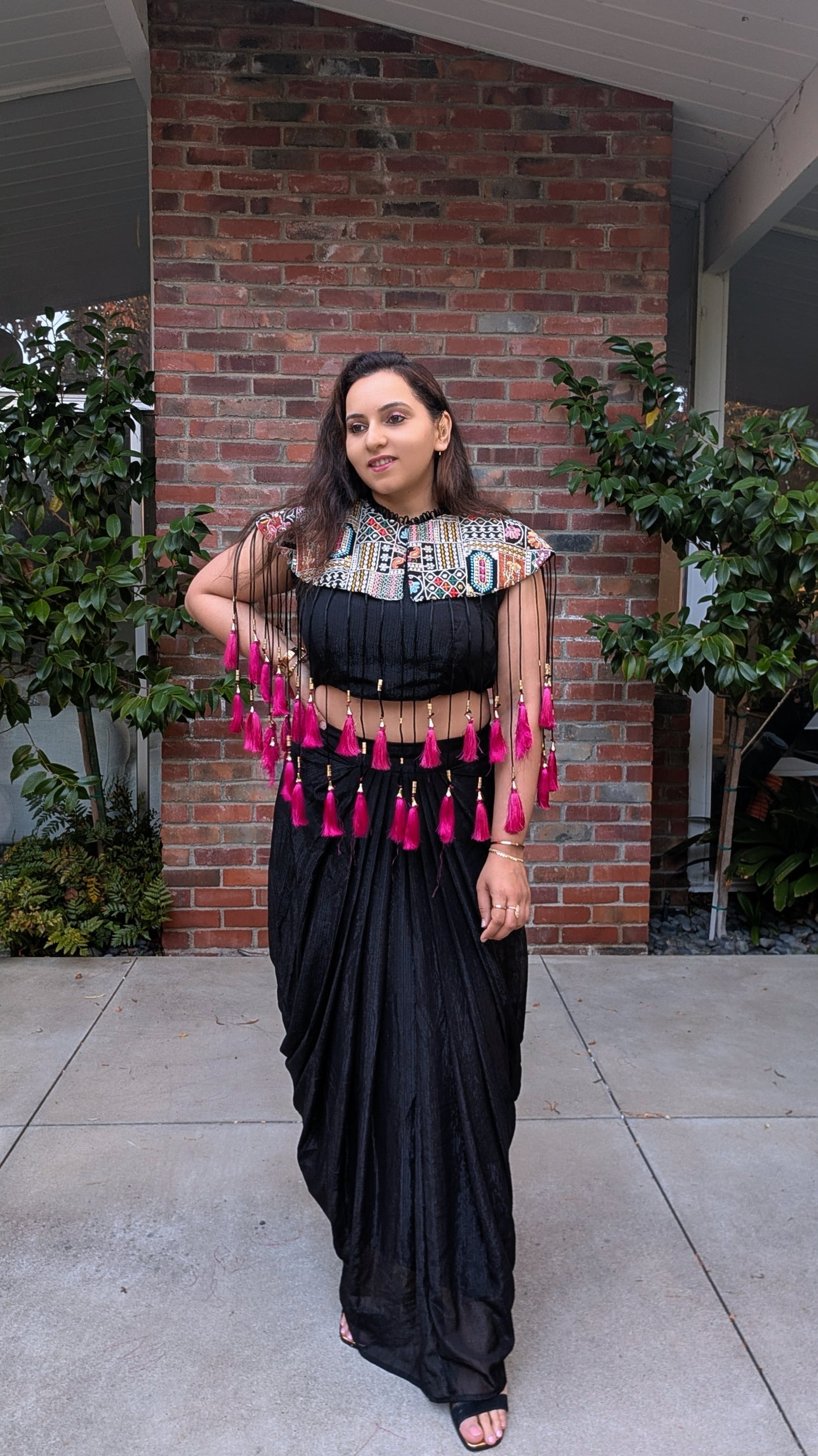 AHAANA Tassel Skirt Set