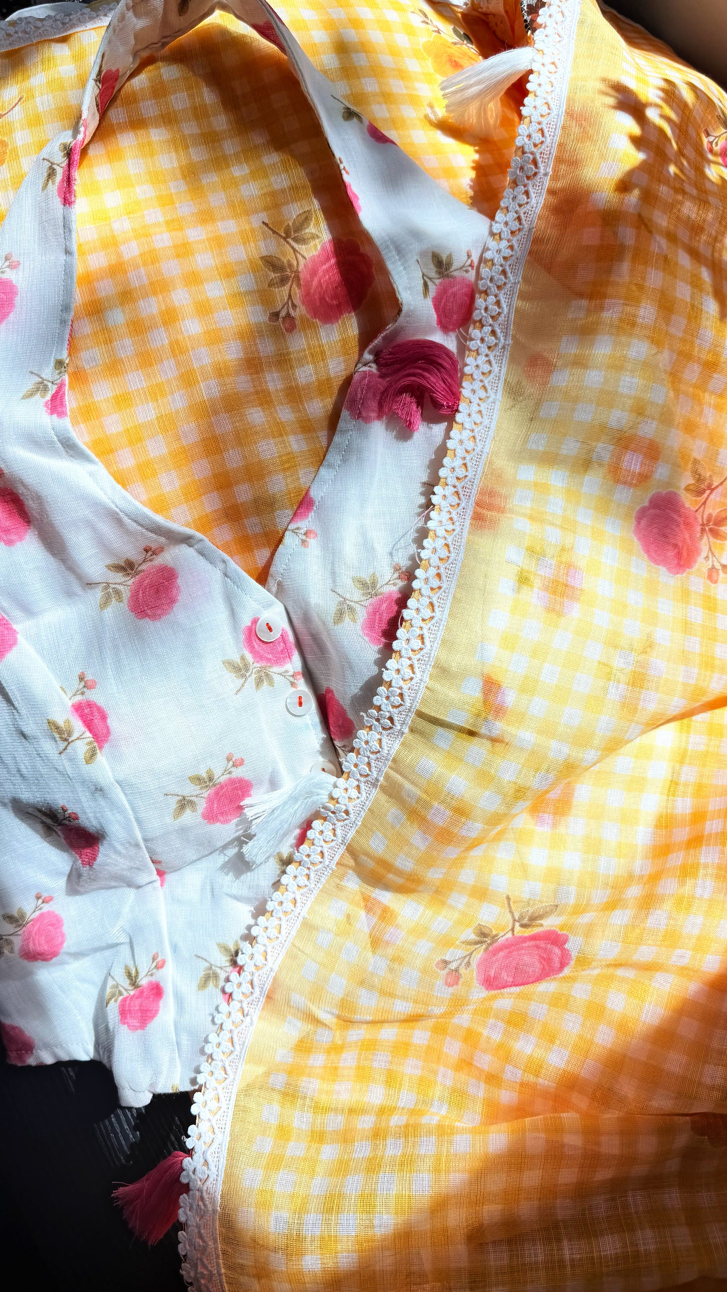 SAMAIRA Gingham Saree