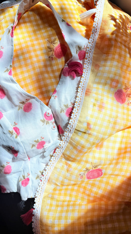 SAMAIRA Gingham Saree