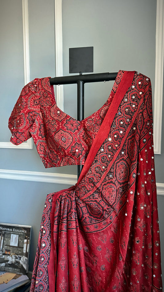 RAAG Ajrakh Saree | 44